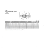 SSM16 PISCO STAINLESS STEEL PUSH-IN FITTING 16MM TUBE BULKHEAD UNION