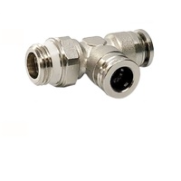 NUMATICS/AVENTICS NP BRASS PUSH-IN FITTING 1/2" TUBE X 1/4" UNIV MALE SWIVEL RUN TEE