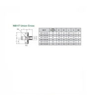 NB117-006-000 NUMATICS/AVENTICS NP BRASS PUSH-IN FITTING 6MM TUBE UNION CROSS