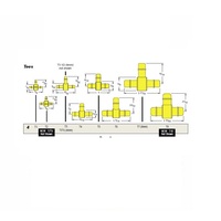 T3 MEM-CO BRASS FITTING 1/8" BARB UNION TEE