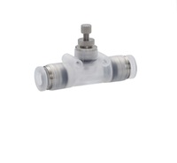PISCO POLYPROPYLENE FLOW CONTROL 8MM TUBE INLINE, KNOB ADJ