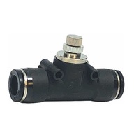 PISCO PLASTIC FLOW CONTROL 1/2" TUBE INLINE, KNOB ADJ