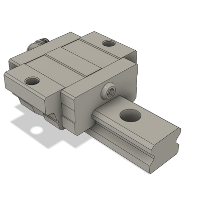 LSD15BK-F2S-N-D-M4 AIRTAC LOW PROFILE RAIL BEARING LSD 15MM SERIES, NORMAL ACCURACY WITH NO PRELOAD (D) STANDARD, BOTTOM MOUNTING FLANGE - SHORT BODY