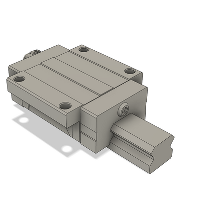 AIRTAC PROFILE RAIL ASSEMBLY LSH 25MM HIGH ACCURACY, NO PRELOAD, STANDARD BOTTOM MOUNTING FLANGE - STANDARD BLOCK, RAIL L = 1000MM QTY: 1 BLOCK