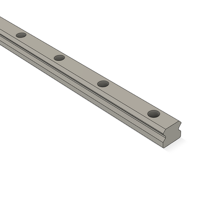 AIRTAC LOW PROFILE RAIL LSD 15MM SERIES, HIGH ACCURACY, 20MM END TO FIRST HOLE, CUT TO LENGTH OF 1000MM