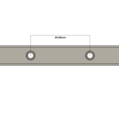 LSD35HS2X440S20CH-M6 AIRTAC LOW PROFILE RAIL ASSEMBLY LSD 35MM, SQUARE MOUNT, SHORT BODY, RAIL L = 440MM, MEDIUM PRELOAD, HIGH ACCURACY, QTY: 2 BLOCKS