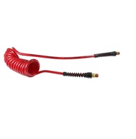 COILHOSE COIL&lt;BR&gt;PU 3/8&quot; X 1/4&quot; 6&#39; WL RED W/1/4&quot; FITTINGS