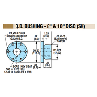 08011127 TOLOMATIC QUICK DISDISCONNECT BUSHING, USED WITH DISC DIAMETER 6 5/16", 0.813" BORE