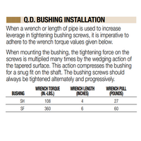 08011127 TOLOMATIC QUICK DISDISCONNECT BUSHING, USED WITH DISC DIAMETER 6 5/16", 0.813" BORE