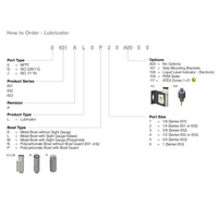 8652AL0K3010800 NUMATICS/AVENTICS LUBRICATOR 652 SERIES, 3/8" NPT, METAL BOWL, LIGUID LEVEL IND - ELECTRONIC