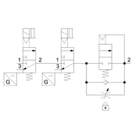 8652A8S84B111F1 NUMATICS/AVENTICS SOLENOID REDUN SAFETY EXHAUST VALVE W/ SLOW START 652 SERIES 3/2, 1/2" NPT, 24 VDC, HORIZ SOL, W/ 2 PIN M12, D.P. SWITCH PNP, MUFF