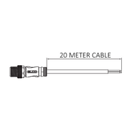 C12.4-20.33/WS/P SINGLE ENDED MICRO CABLE, 4 PIN M12 MALE STRAIGHT PUR YELLOW 22 AWG 20M SHIELDED