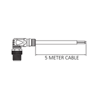 CB12.4-5.33 SINGLE ENDED MICRO CABLE, 4 PIN M12 MALE ELBOW PVC YELLOW 22 AWG 5M