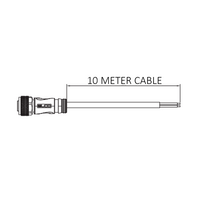 CO12.4-10.33/P SINGLE ENDED MICRO CABLE, 4 PIN M12 FEMALE STRAIGHT PUR YELLOW 22 AWG 10M