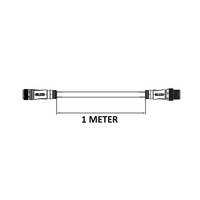 CO12.4-1.33-C12.4/P DOUBLE ENDED PATCH CABLE, 4 PIN M12 F/M STRAIGHT 1M PUR YELLOW 22 AWG