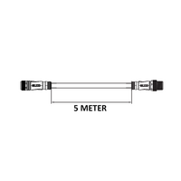 CO12.4-5.33-C12.4/P DOUBLE ENDED PATCH CABLE, 4 PIN M12 F/M STRAIGHT 5M PUR YELLOW 22 AWG