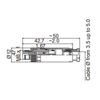LS8.3-0/C(BU) M8 FIELD ATTACHABLE SCREW TERMINAL CONNECTORS 3 PIN MALE STRAIGHT