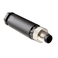 M8 FIELD ATTACHABLE SCREW TERMINAL CONNECTORS 3 PIN MALE STRAIGHT