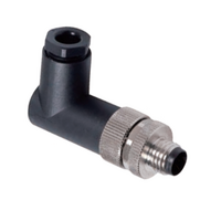M8 FIELD ATTACHABLE SCREW TERMINAL CONNECTORS 3 PIN MALE ELBOW