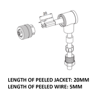 LSBO12.4-0/C(BU) M12 FIELD ATTACHABLE SCREW TERMINAL CONNECTORS 4 PIN FEMALE ELBOW