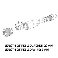 LSO12.5-0/C(BU) M12 FIELD ATTACHABLE SCREW TERMINAL CONNECTORS 5 PIN FEMALE STRAIGHT