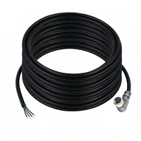 SINGLE ENDED MICRO CABLE, 4 PIN M12 FEMALE ELBOW PUR BLACK 22 AWG 15M PNP LED