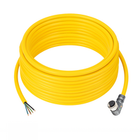 SINGLE ENDED MICRO CABLE, 4 PIN M12 FEMALE ELBOW PUR YELLOW 22 AWG 10M PNP LED