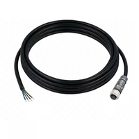 SINGLE ENDED MICRO CABLE, 4 PIN M12 FEMALE STRAIGHT PUR BLACK 22 AWG 3M PNP LED