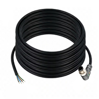 SINGLE ENDED MICRO CABLE, 4 PIN M12 MALE ELBOW PUR BLACK 22 AWG 15M PNP LED