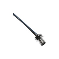 MENCOM CIRCULAR CONNECTOR 4 PIN M12 MALE STR FM 1' 22AWG PG9 THR 300VAC/DC