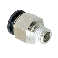 FLOFLEX COMPOSITE PUSH-IN PNEUMATIC FITTING, 1/2" TUBE X 1/4" NPT MALE REDUCER