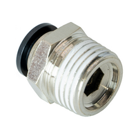 FLOFLEX COMPOSITE PUSH-IN PNEUMATIC FITTING, 10MM TUBE X 1/2" BSPT MALE REDUCER