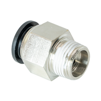 FLOFLEX COMPOSITE PUSH-IN PNEUMATIC FITTING, 12MM TUBE X 3/8" BSPT MALE REDUCER