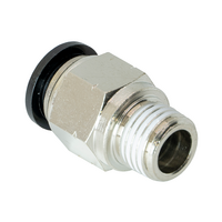 FLOFLEX COMPOSITE PUSH-IN PNEUMATIC FITTING, 3/8" TUBE X 1/4" NPT MALE REDUCER