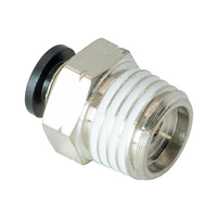 FLOFLEX COMPOSITE PUSH-IN PNEUMATIC FITTING, 4MM TUBE X 1/4" NPT MALE REDUCER