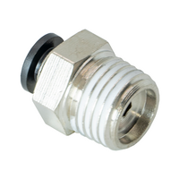FLOFLEX COMPOSITE PUSH-IN PNEUMATIC FITTING, 4MM TUBE X 1/4" BSPT MALE REDUCER