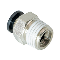 FLOFLEX COMPOSITE PUSH-IN PNEUMATIC FITTING, 6MM TUBE X 1/4" BSPT MALE REDUCER