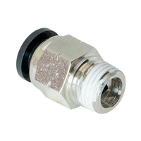 FLOFLEX COMPOSITE PUSH-IN PNEUMATIC FITTING, 6MM TUBE X 1/8" NPT MALE REDUCER