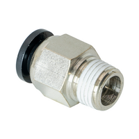 FLOFLEX COMPOSITE PUSH-IN PNEUMATIC FITTING, 6MM TUBE X 1/8" BSPT MALE REDUCER