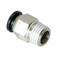 FLOFLEX COMPOSITE PUSH-IN PNEUMATIC FITTING, 8MM TUBE X 1/4" NPT MALE REDUCER