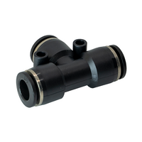 FLOFLEX COMPOSITE PUSH-IN PNEUMATIC FITTING, 3/8"" TUBE UNION TEE