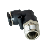 FLOFLEX COMPOSITE PUSH-IN PNEUMATIC FITTING, 1/2" TUBE X 1/2" NPT MALE 90 DEGREE REDUCING ELBOW