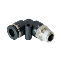 FLOFLEX COMPOSITE PUSH-IN PNEUMATIC FITTING, 1/4" TUBE X 1/8" NPT MALE 90 DEGREE REDUCING ELBOW
