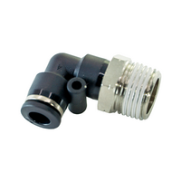 FLOFLEX COMPOSITE PUSH-IN PNEUMATIC FITTING, 1/4" TUBE X 3/8" NPT MALE 90 DEGREE REDUCING ELBOW