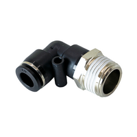 FLOFLEX COMPOSITE PUSH-IN PNEUMATIC FITTING, 3/8" TUBE X 1/2" NPT MALE 90 DEGREE REDUCING ELBOW