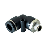 FLOFLEX COMPOSITE PUSH-IN PNEUMATIC FITTING, 3/8" TUBE X 1/8" NPT MALE 90 DEGREE REDUCING ELBOW