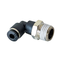 FLOFLEX COMPOSITE PUSH-IN PNEUMATIC FITTING, 4MM TUBE X 1/4" BSPT MALE 90 DEGREE REDUCING ELBOW