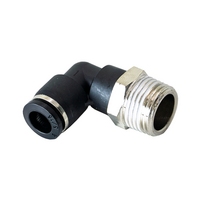 FLOFLEX COMPOSITE PUSH-IN PNEUMATIC FITTING, 5/16" TUBE X 3/8" NPT MALE 90 DEGREE REDUCING ELBOW