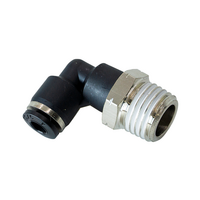 FLOFLEX COMPOSITE PUSH-IN PNEUMATIC FITTING, 5/32" TUBE X 1/4" NPT MALE 90 DEGREE REDUCING ELBOW