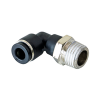 FLOFLEX COMPOSITE PUSH-IN PNEUMATIC FITTING, 6MM TUBE X 1/4" NPT MALE 90 DEGREE REDUCING ELBOW